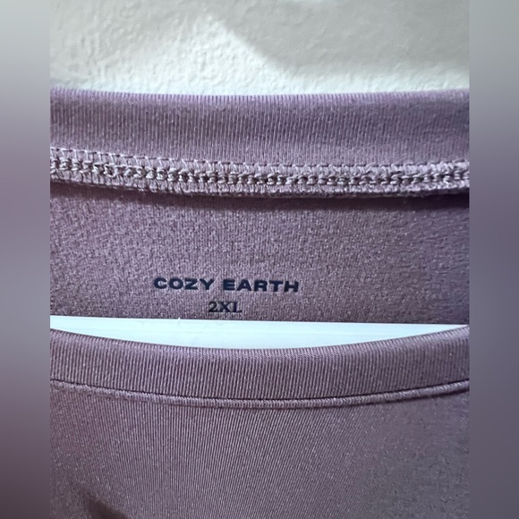 Cozy Earth NWT Women's Brushed Bamboo Pullover XXL Crew Twilight/ Lavender - Picture 6 of 10
